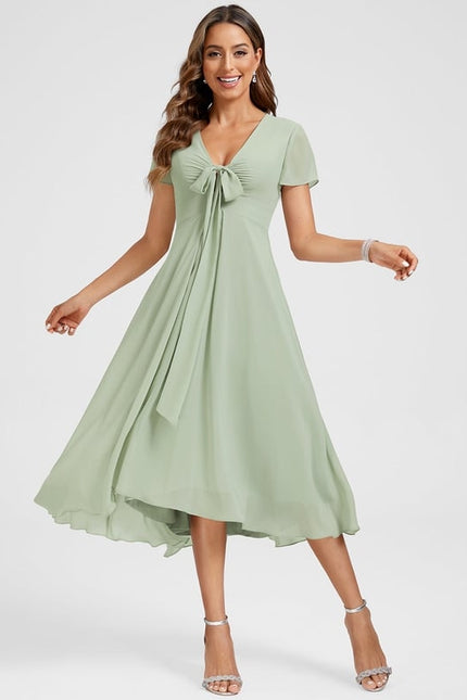 Robe Chic Fluide À Nouer