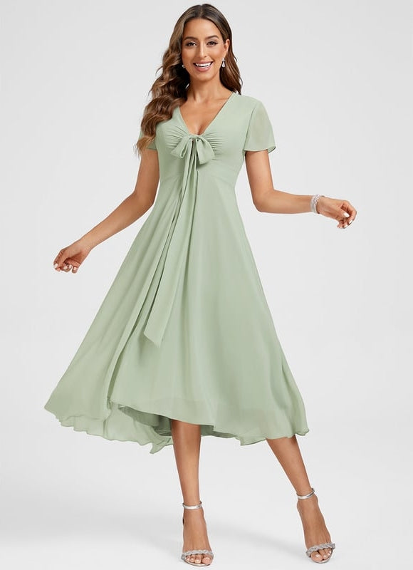 Robe Chic Fluide À Nouer