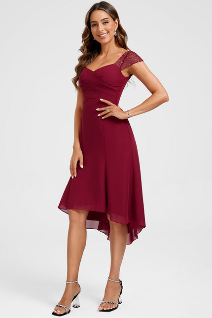 Robe Chic Bordeaux Légère