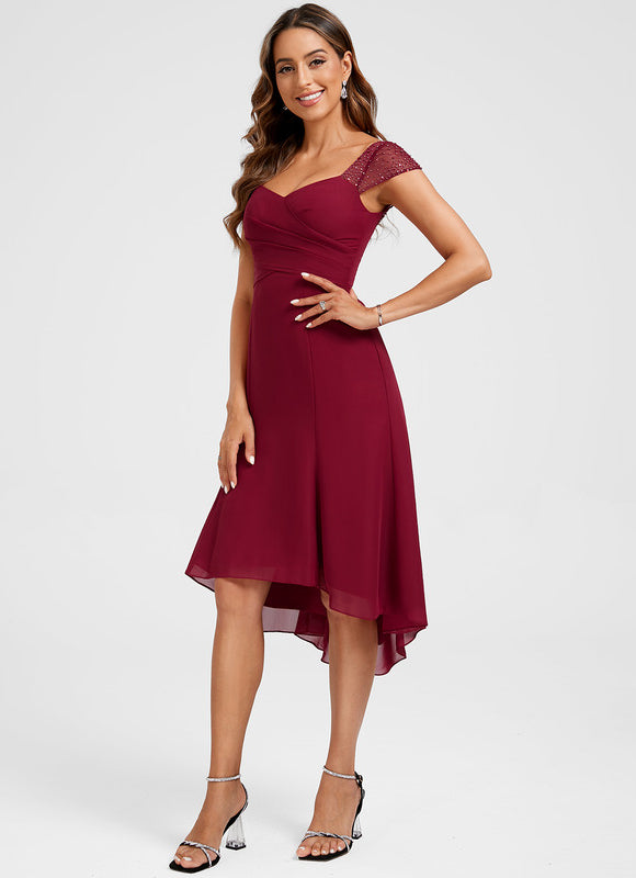 Robe Chic Bordeaux Légère