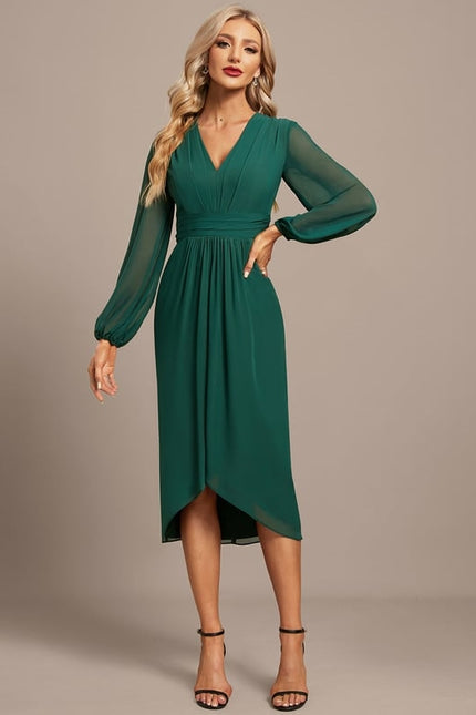 Robe Chic Élégance Verte Moderne - gallery 4