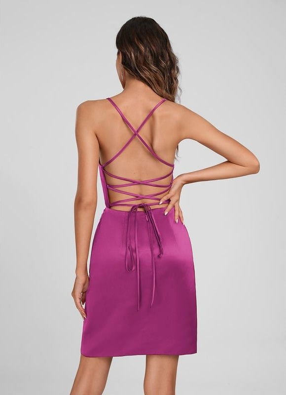 Robe Chic Rouge Satiné Mystique - gallery 9