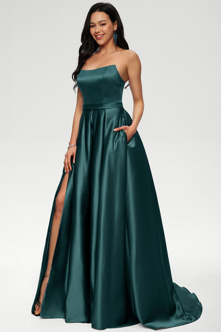 Robe Chic Satin Émeraude Chic - gallery 2