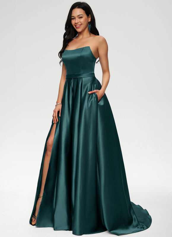 Robe Chic Satin Émeraude Chic - gallery 2