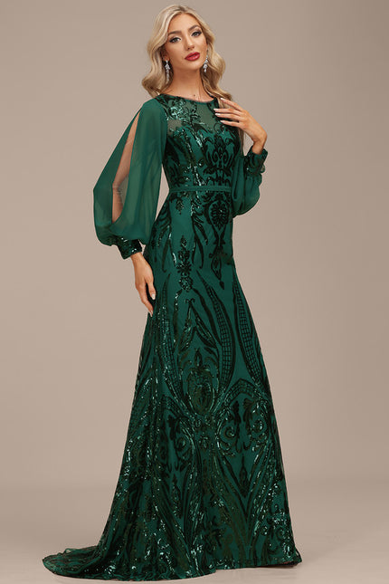Robe Chic Illusion Émeraude - gallery 4