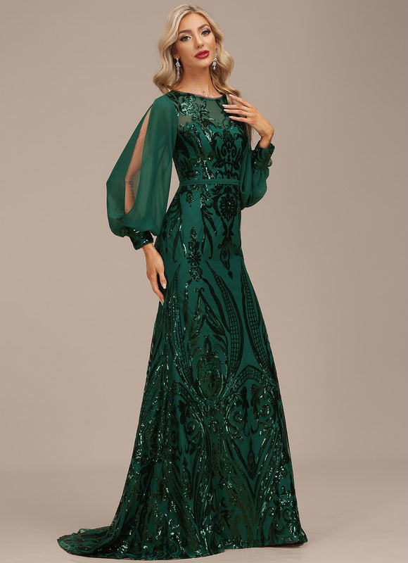 Robe Chic Illusion Émeraude - gallery 4