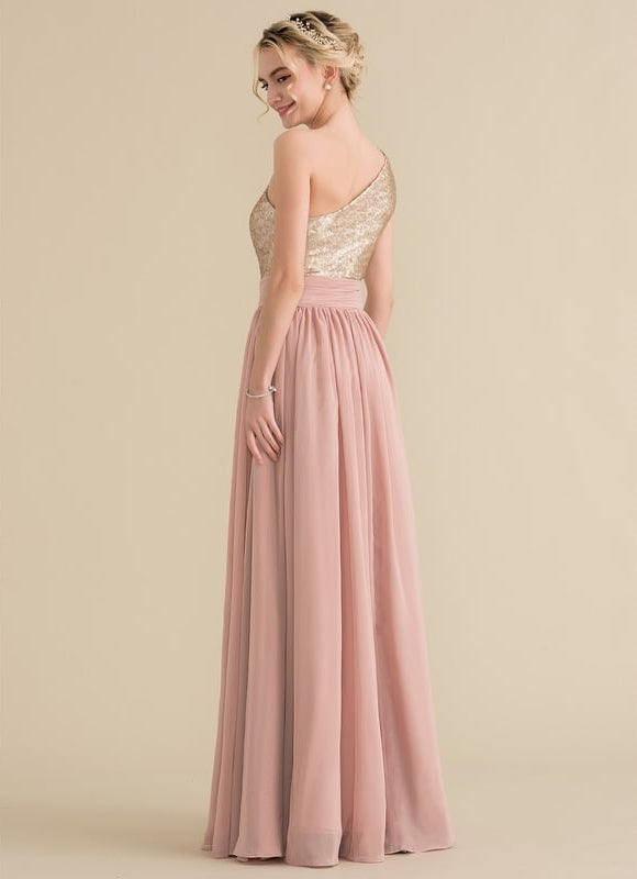 Robe Chic Éclat Rosé Asymétrique - gallery 3