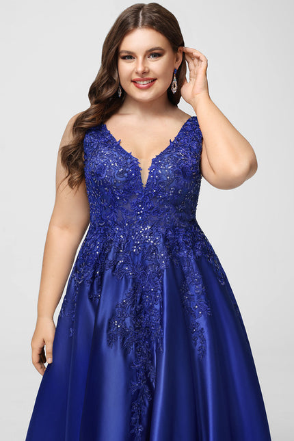 Robe Chic Éclat Satin Bleu - gallery 7