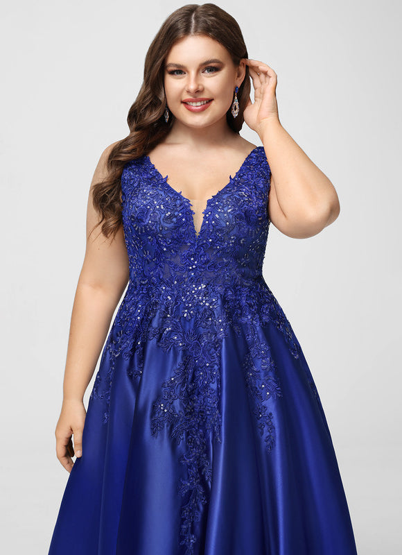 Robe Chic Éclat Satin Bleu - gallery 7