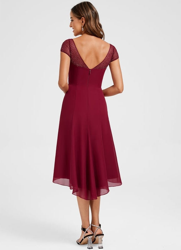 Robe Chic Bordeaux Légère - gallery 5