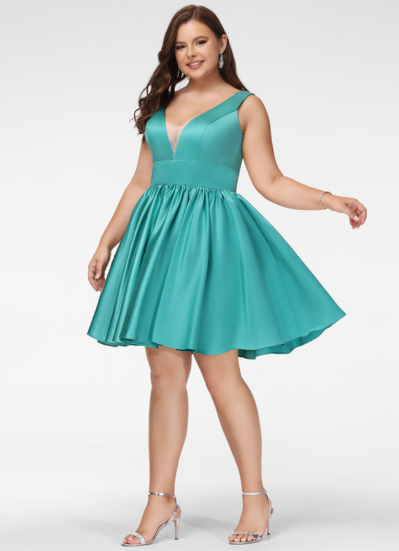 Robe En Soie Chic Courte - gallery 9