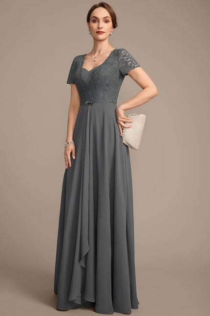 Robe Chic Gris Élégant Flottant - gallery 4
