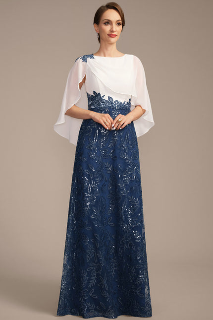 Robe Chic Bleu Marine Et Blanc - gallery 4