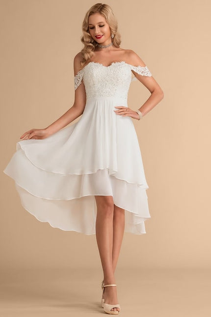 Robe De Plage Blanche Dentelle Boho Boheme Chic - gallery 1