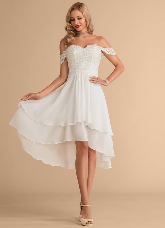 Robe De Plage Blanche Dentelle Boho Boheme Chic - gallery 1