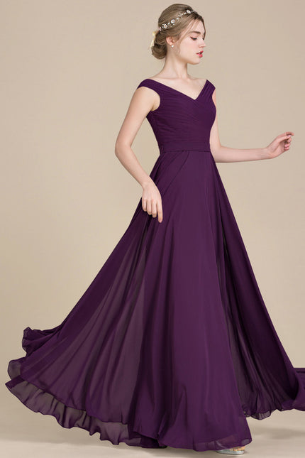 Robe Chic Éventail Violet - gallery 1