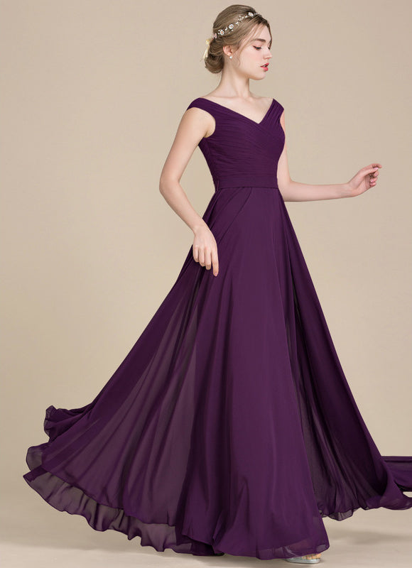 Robe Chic Éventail Violet - gallery 1