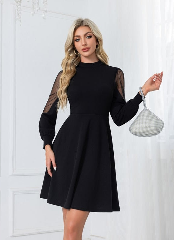 Robe Chic Classique Tulle Noir - gallery 4