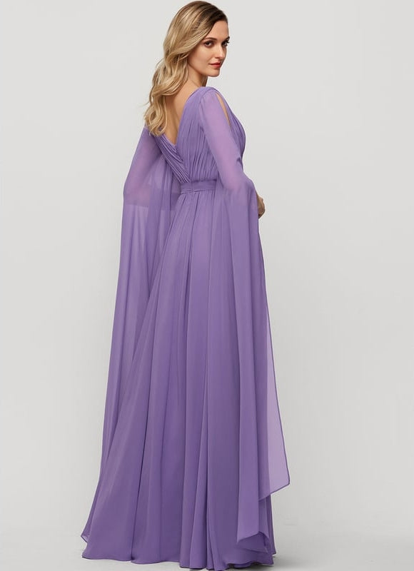 Robe Chic Longue Verte Fluide - gallery 2
