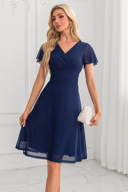 Robe Chic Évasée Marine