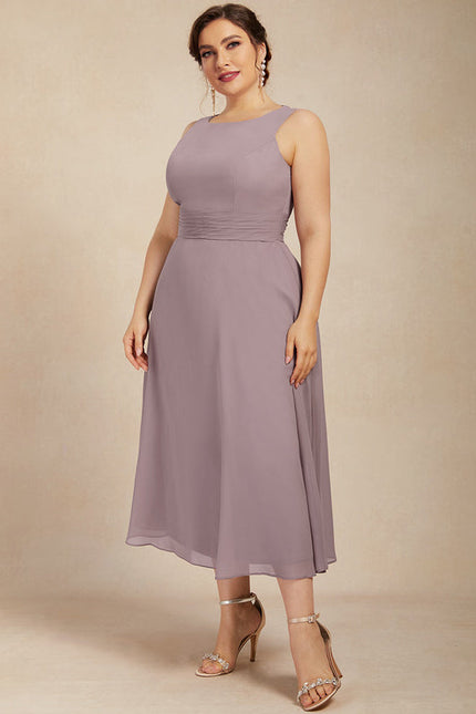 Robe Chic Mousseline Violet - gallery 8