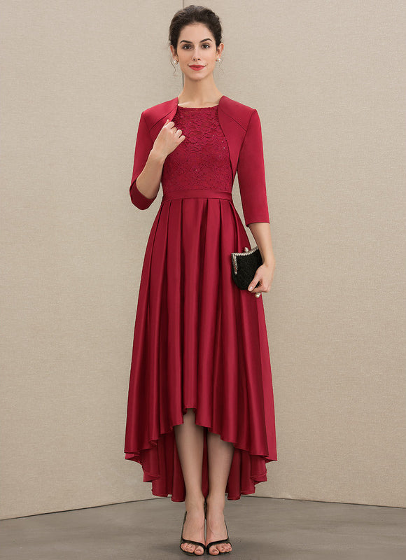 Robe Chic Rouge Élégance Asymétrique - gallery 4