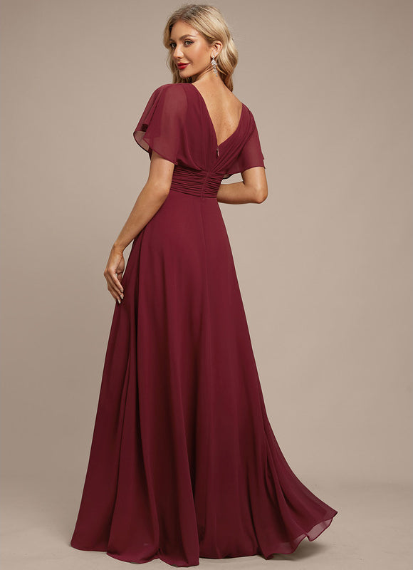 Robe Chic Longue Verte Fluide - gallery 3
