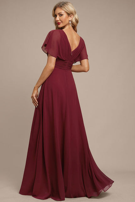 Robe Chic Longue Verte Fluide - gallery 3