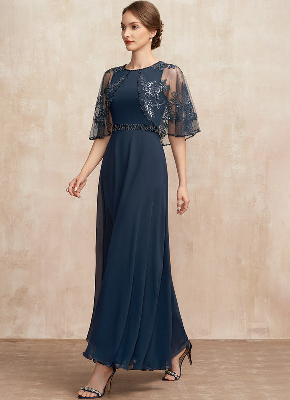 Robe Chic Bleu Marine Élégante - gallery 5