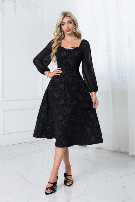 Robe Chic Trapèze Brodée - gallery 1