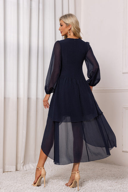 Robe Chic Asymétrique Marine - gallery 1
