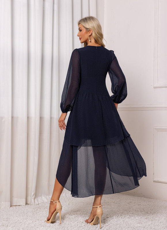 Robe Chic Asymétrique Marine - gallery 1