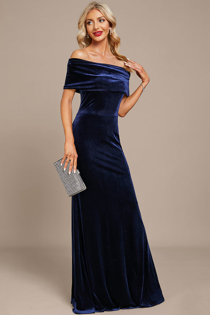 Robe Chic Velours Marine - gallery 4