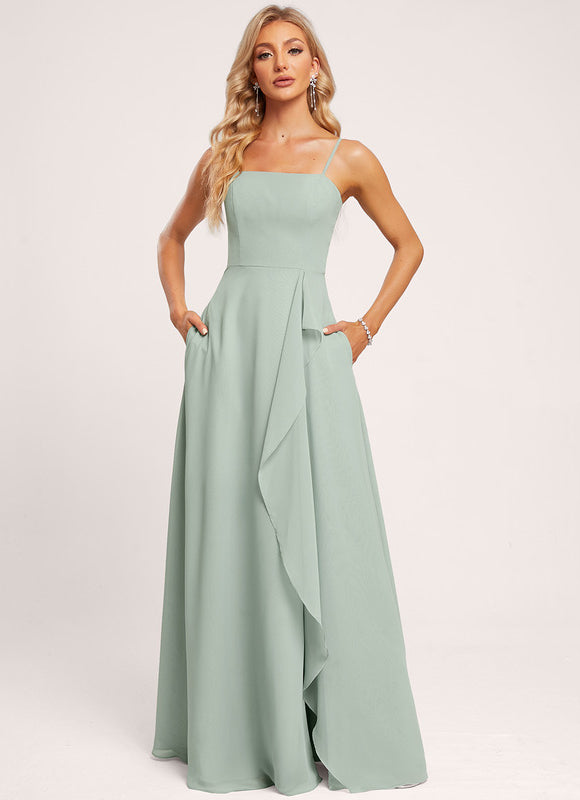 Robe Chic Longue Verte Raffinée - gallery 4