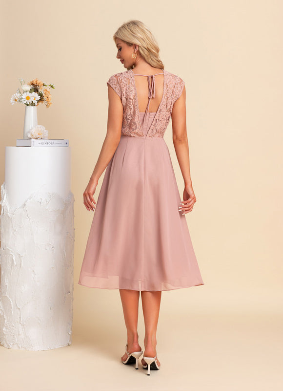 Robe Chic Violette Élégante - gallery 1