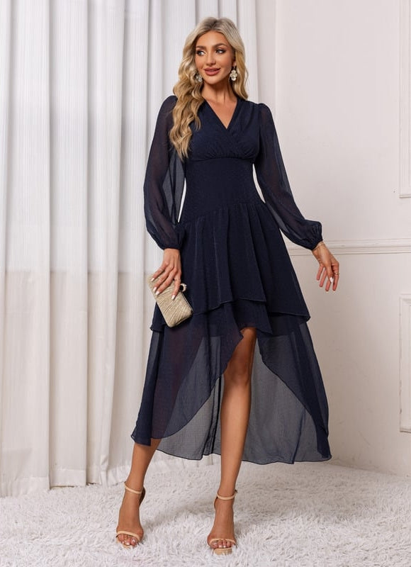 Robe Chic Asymétrique Marine - gallery 4