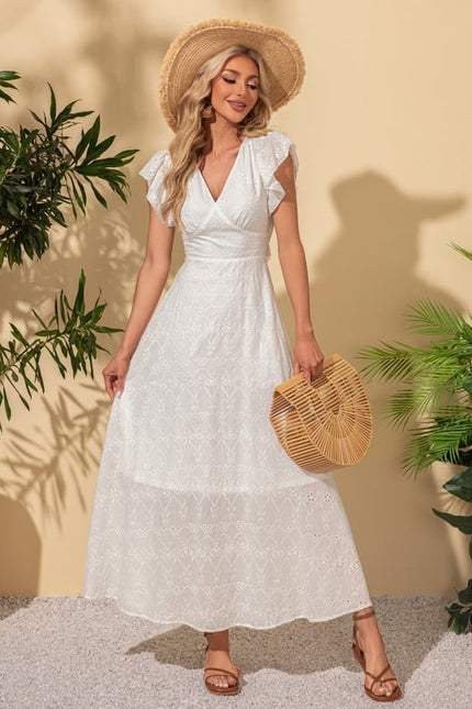 Robe Chic Blanche Brodée - gallery 4