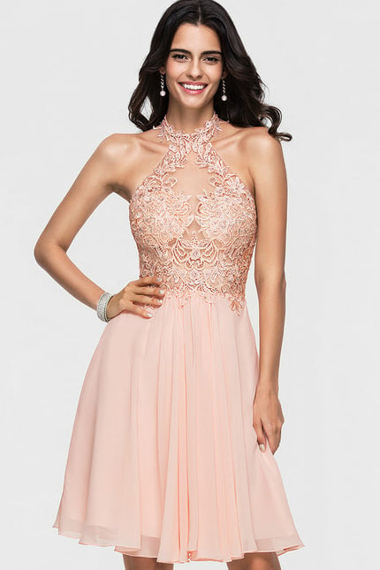 Robe Chic Élégance Pêche - gallery 1