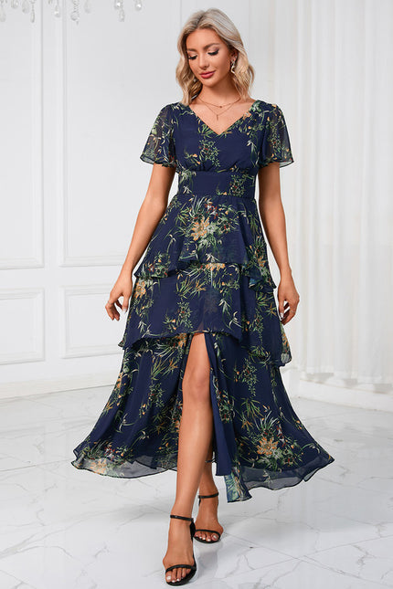 Robe Chic Fleurie Bordeaux - gallery 6