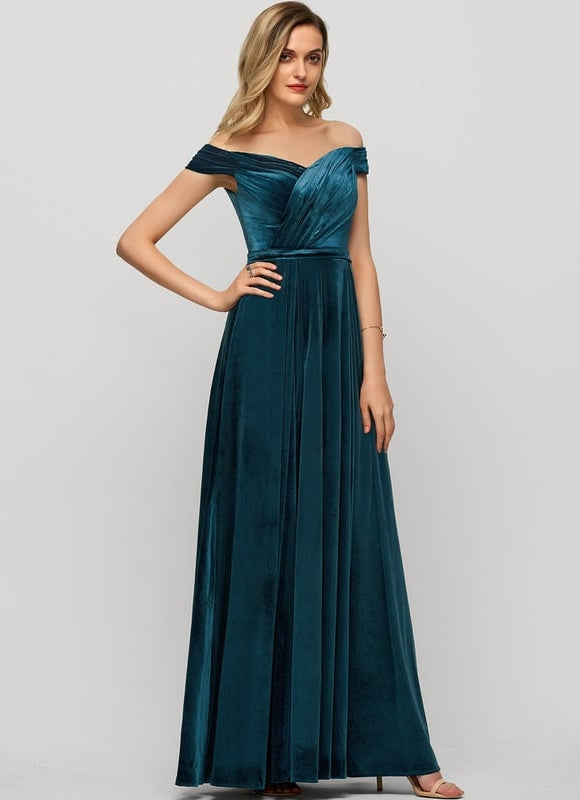 Robe Chic Velours Azur Révélateur - gallery 1
