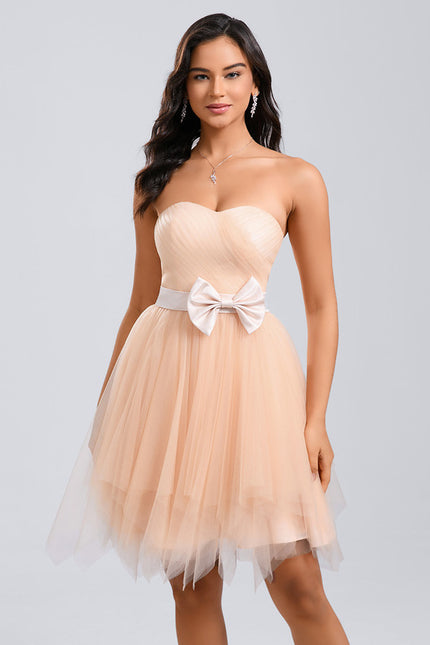 Robe Chic Tulle Pêche - gallery 1