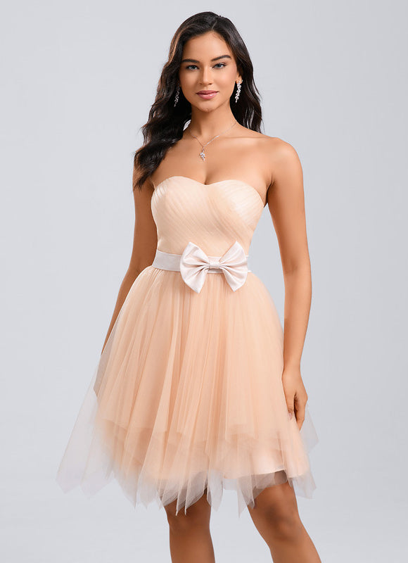 Robe Chic Tulle Pêche - gallery 1