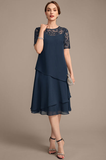 Robe Chic Ondulée Marine