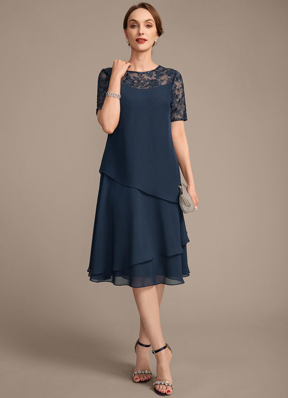 Robe Chic Ondulée Marine
