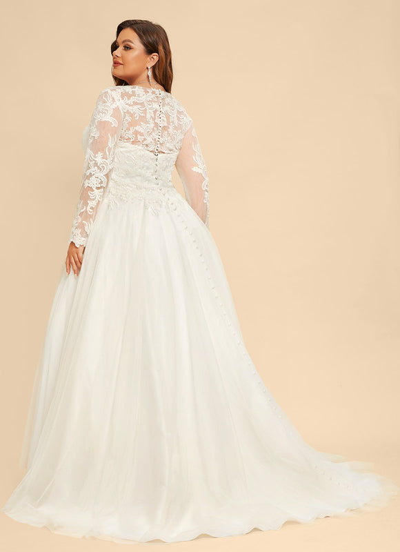 Robe Chic Blanche Col Rond Dentelle - gallery 9