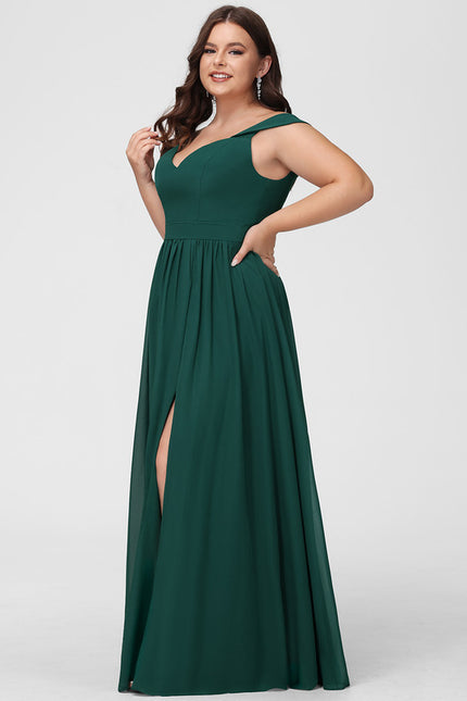 Robe Chic Mousseline Émeraude - gallery 8