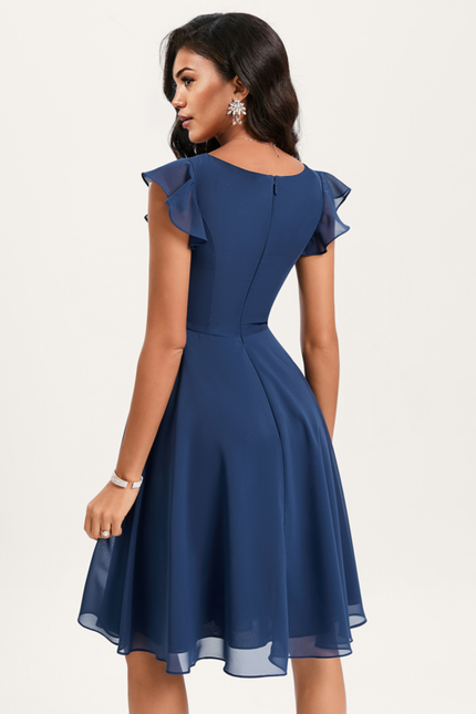 Robe Chic Bleu Élégance Flottante - gallery 5