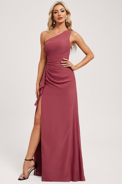 Robe Chic Asymétrique Beige - gallery 1