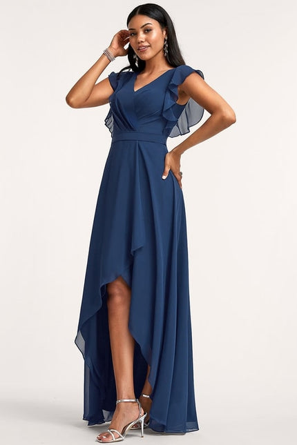 Robe Chic Fluide Bleu Nuit