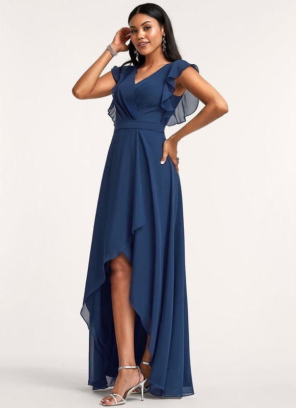 Robe Chic Fluide Bleu Nuit